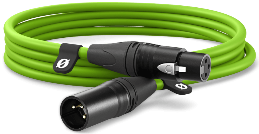 RODE XLR3 3m Premium XLR Cable in Green