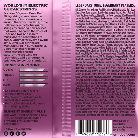 Ernie Ball Mega Slinky Nickel Wound Electric Guitar Strings 3 Pk 10.5-48