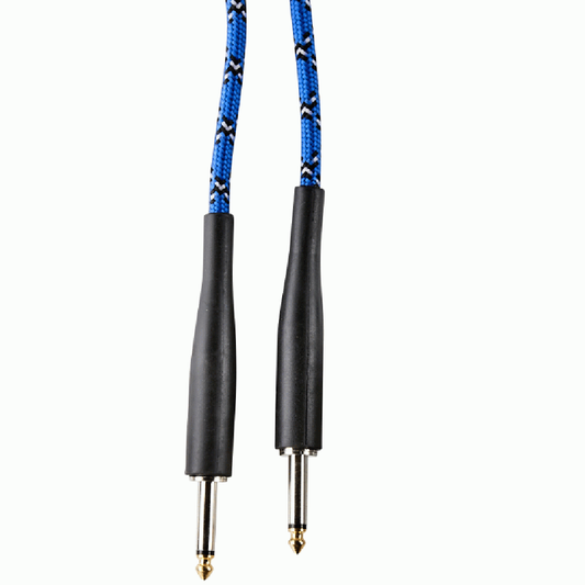 Armour GW10P 10 Foot Guitar Lead in Woven Blue Python