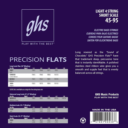GHS 3020 Pressurewound Bass Guitar String 45-95 Gauge