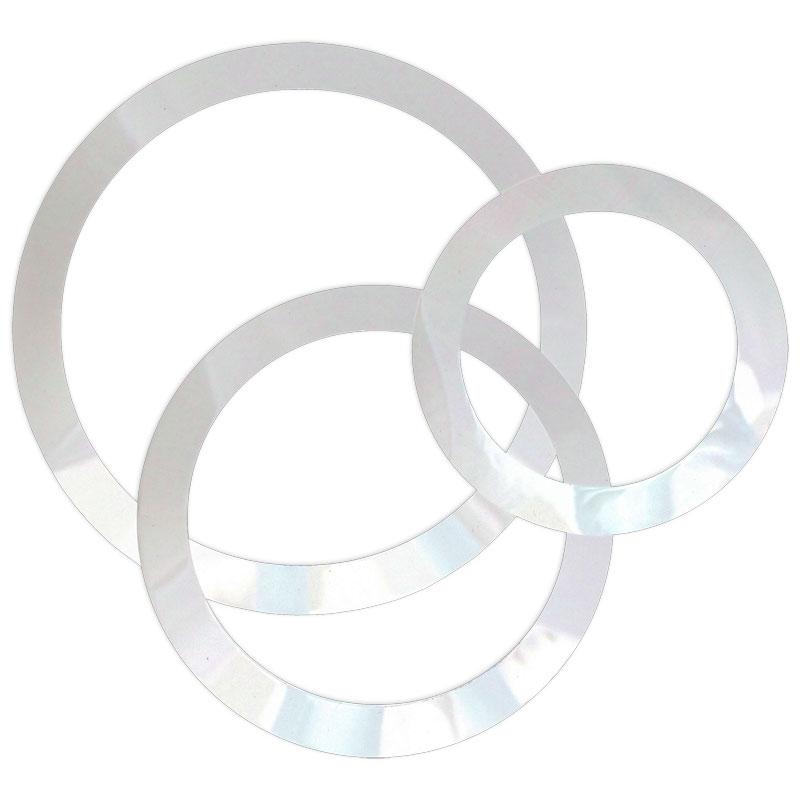 Remo DynamO 5"/7"/9" White Bass Head Cutting Template Pack