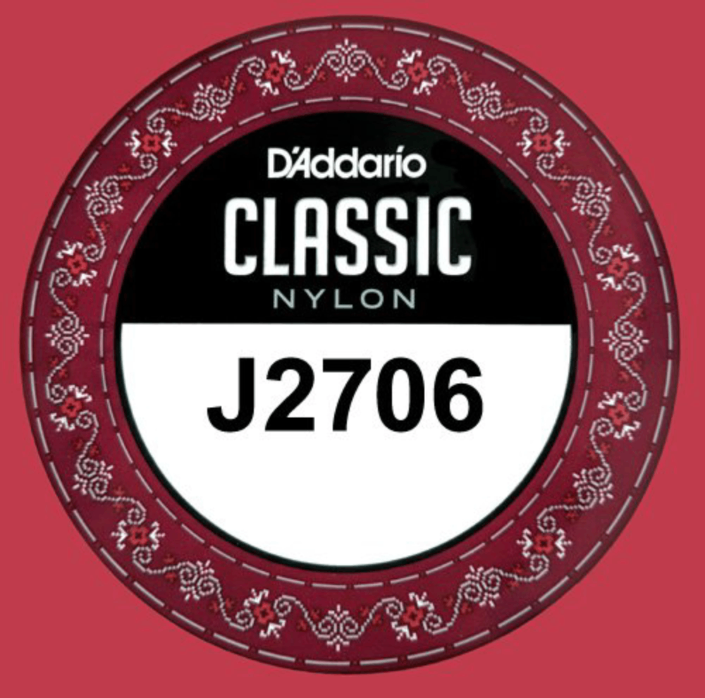 D'Addario J2706 Student Nylon Normal Tension Classical Guitar Single 6th String .043 Gauge
