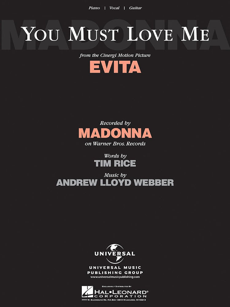 You Must Love Me From Evita PVG S/S