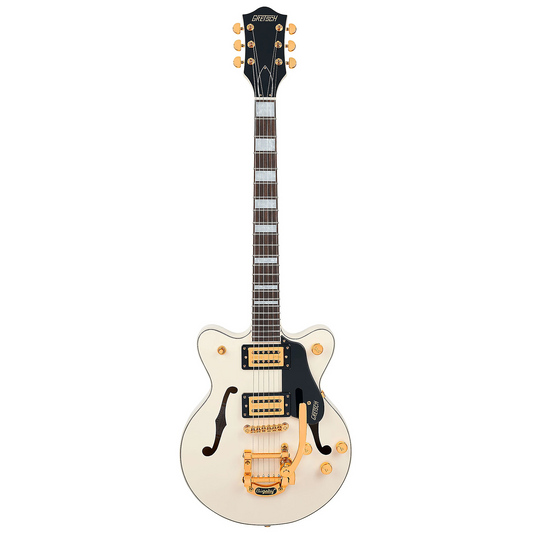 Gretsch G2655TG Streamliner Center Block Jr. Double-Cut with Bigsby LTD Electric Guitar in Vintage White