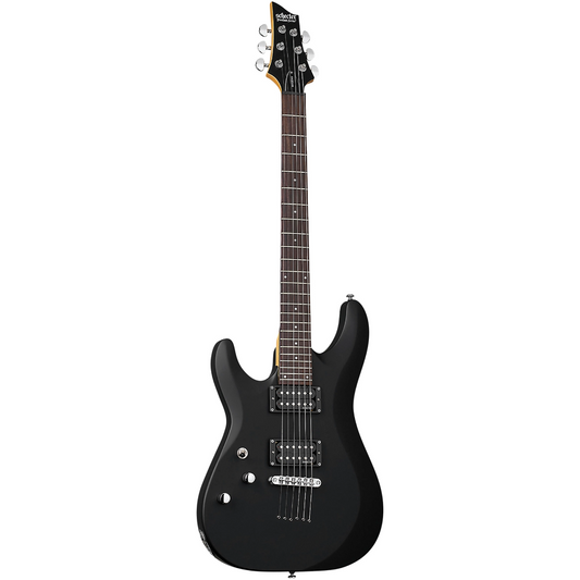 Schecter C-6 Deluxe Left Handed Electric Guitar in Satin Black