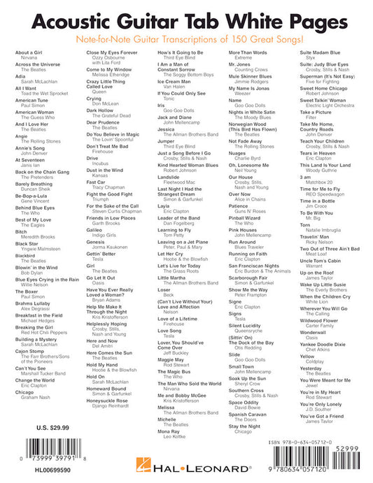 Acoustic Guitar Tab White Pages
