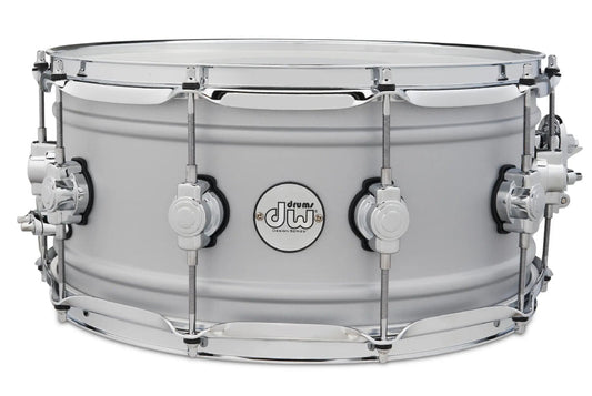 DW Design Series 6.5x14" Snare Drum in Matte Aluminum
