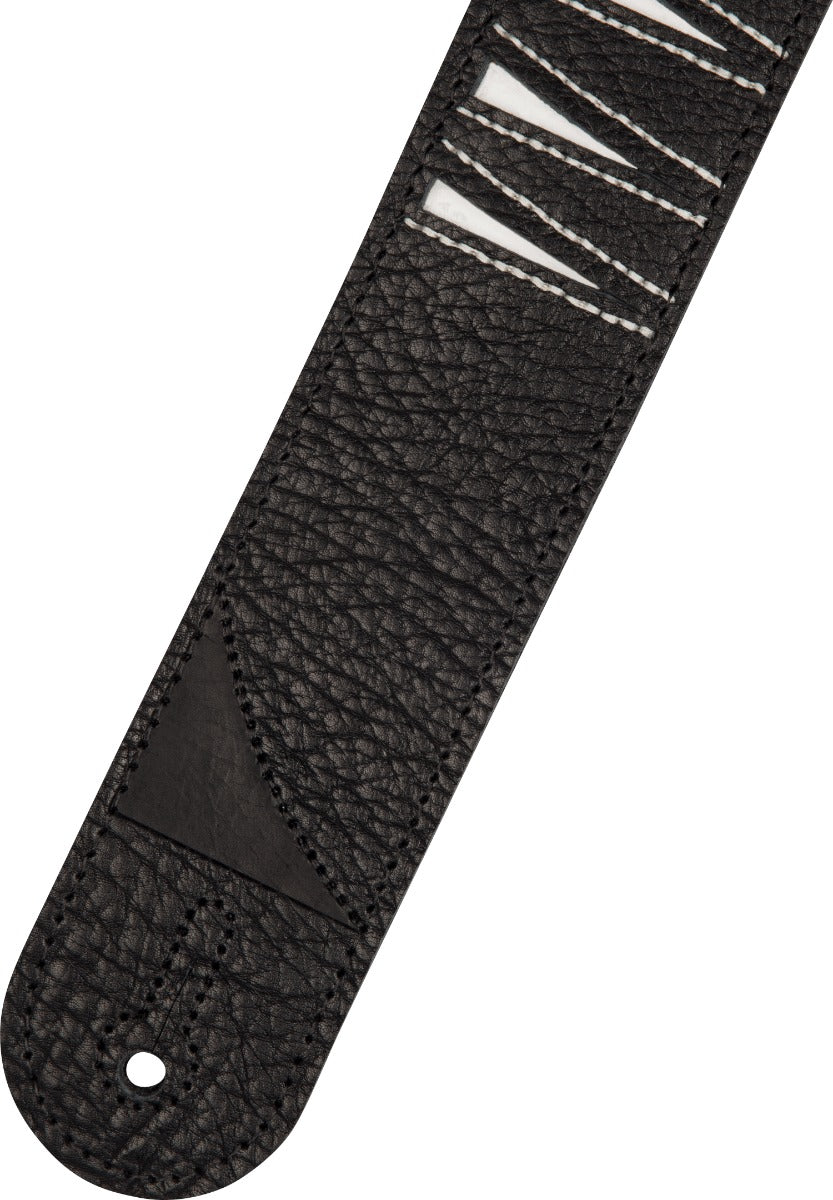 Jackson 2" Shark Fin Leather Strap in Red and Black