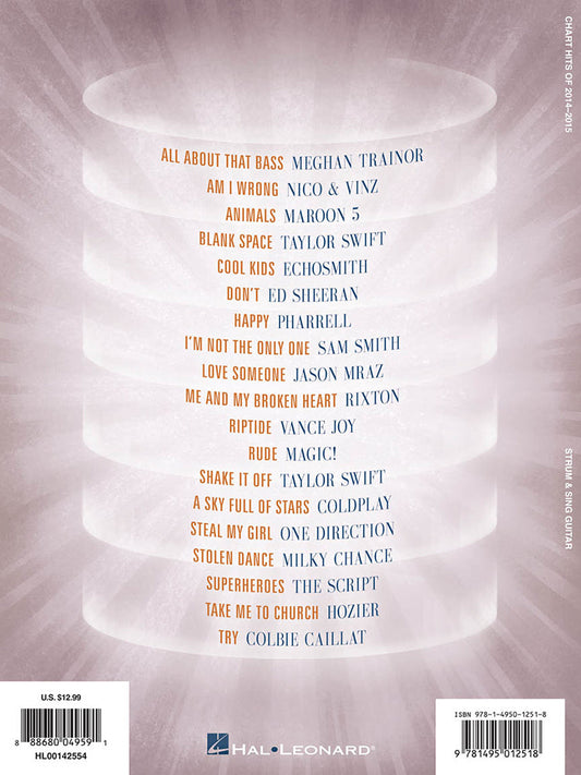 Chart Hits Of 2014-2015 Strum & Sing