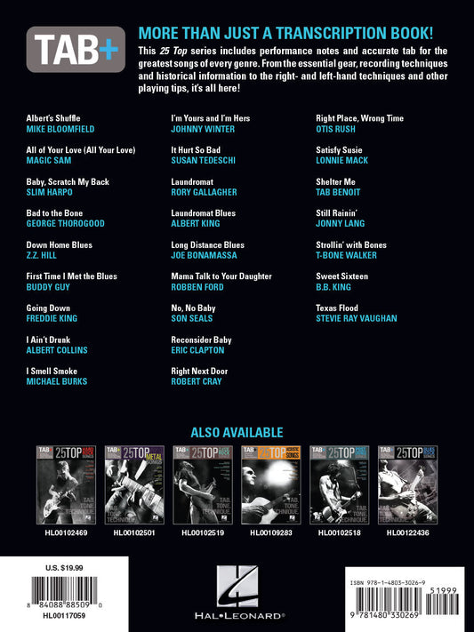 25 Top Blues Songs Tab Tone Technique Tab+