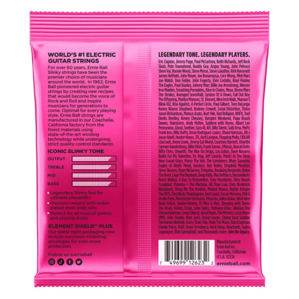 Ernie Ball Super Slinky Nickel Wound 7 String Electric Guitar Strings 9-52 Gauge
