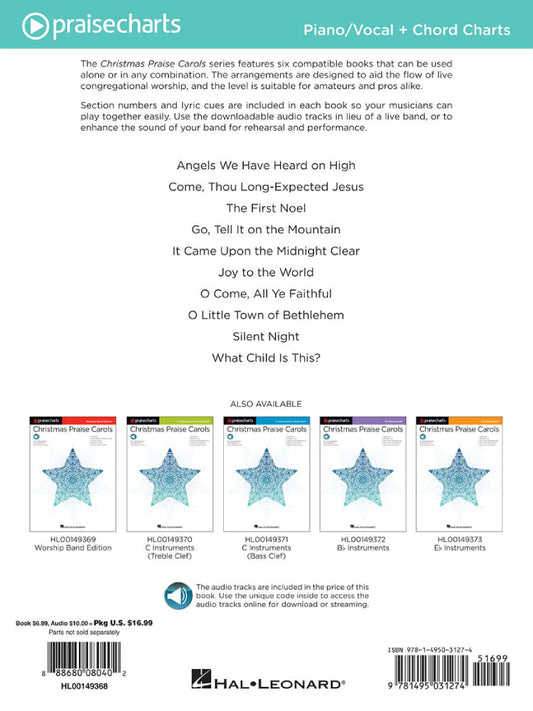 PraiseCharts Christmas Praise Carols PVG BK/OLA