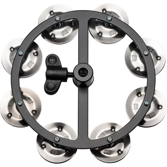 Meinl Percussion HTHH1BK Headliner Series Hihat Tambourine Single Row Stainless Steel Jingles 5"