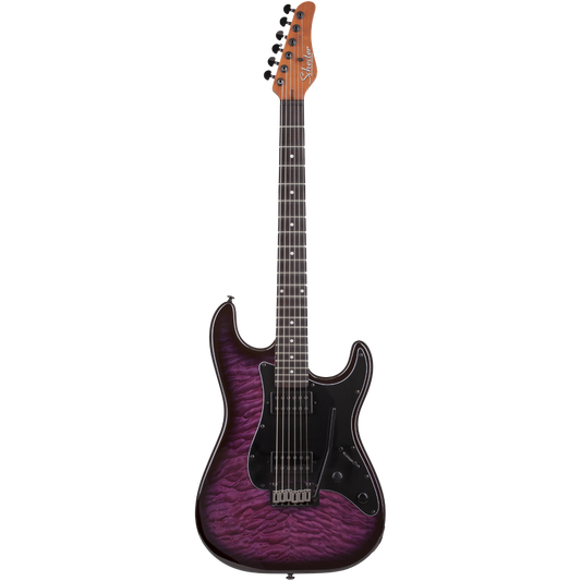 Schecter Traditional Pro Electric Guitar in Trans Purple Burst