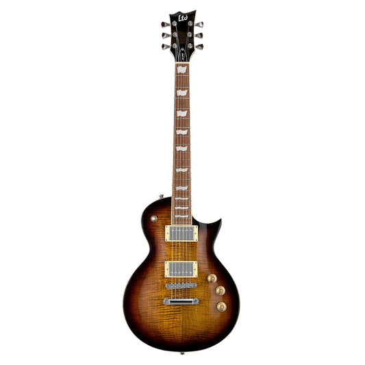ESP LTD EC 256 FLAME TOP in DARK BROWN SBST