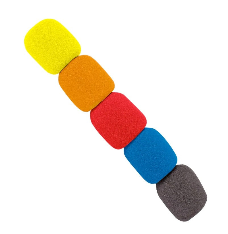 Ams Bag Of 5 Mic Windshields In Assorted Colours