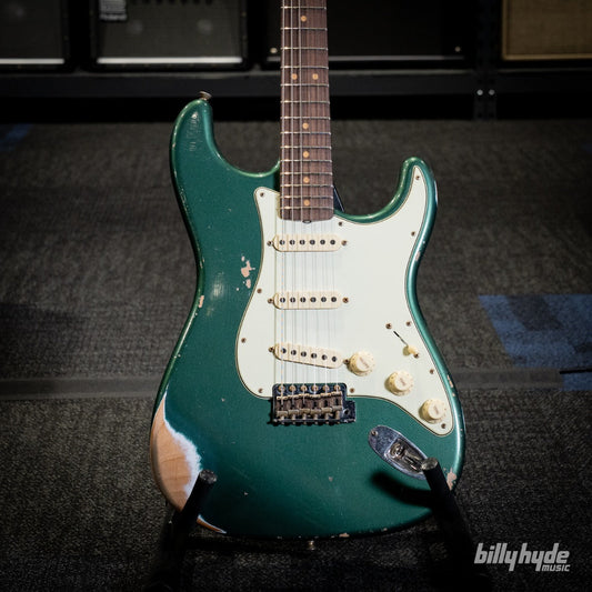 Fender Custom Shop Limited Edition 1964 L-Series Stratocaster Heavy Relic Electric Guitar in Aged Sherwood Green Metallic