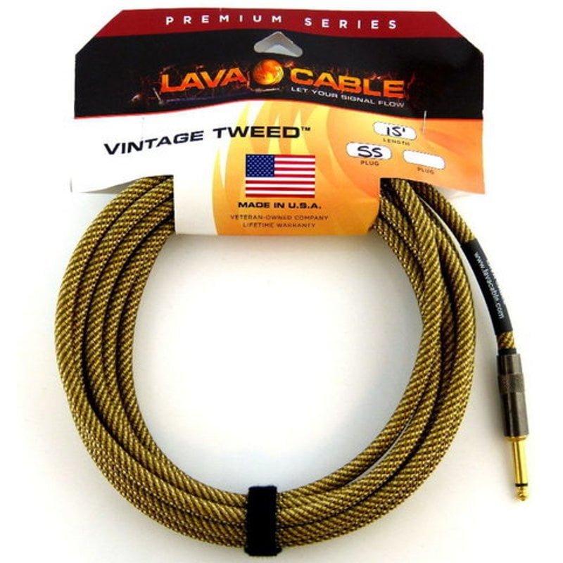 Lava Vintage Tweed 20' Straight to Straight Instrument Cable