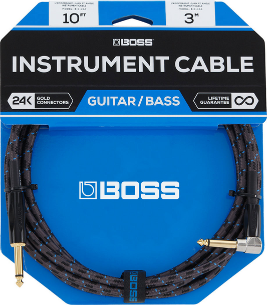 BOSS 15FT Right Angle to Straigh Instrument Cable