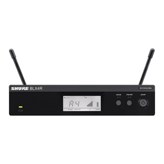 Shure Wireless 1/2R Handheld System BLX2 Tx; SM58 Mic; BLX4R Rx Auto Setup: 614-638MHz