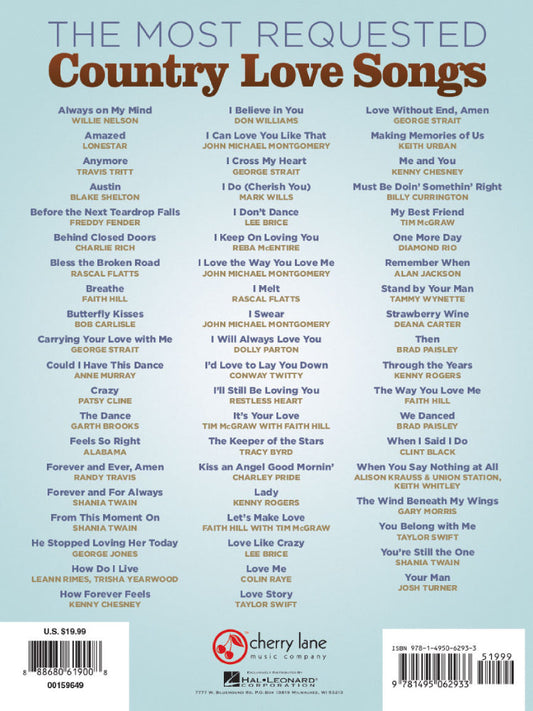 The Most Requested Country Love Songs PVG