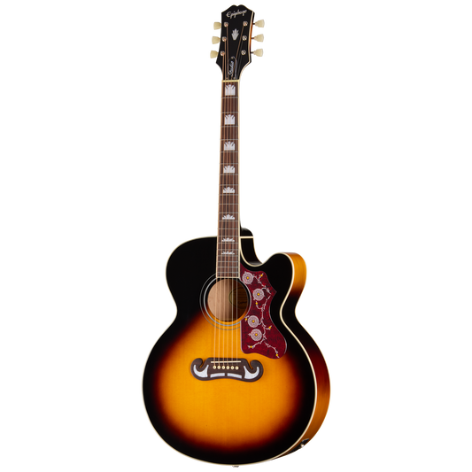 Epiphone J-200 Studio Acoustic Electric Guitar in Vintage Sunburst