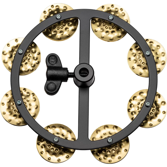 Meinl Percussion HTHH1BBK Headliner Series Hihat Tambourine Single Row Hammered Brass Jingles 5"