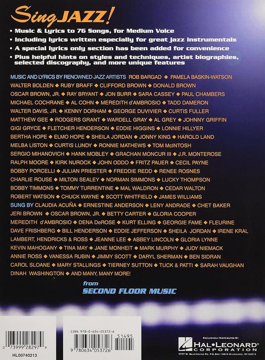 Sing Jazz Leadsheets For 76 Jazz Vocals