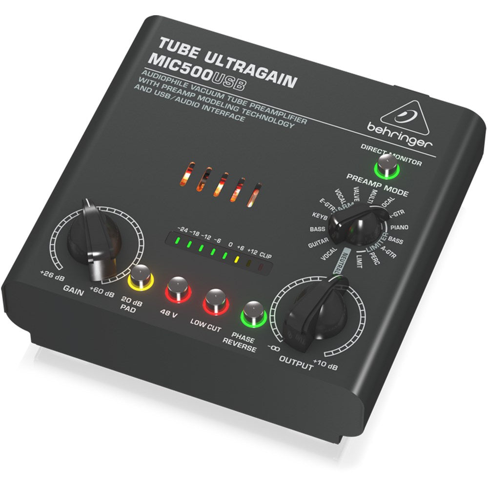 Behringer Tube Ultragrain MIC500USB Audiophile Vacuum Tube Preamplifier