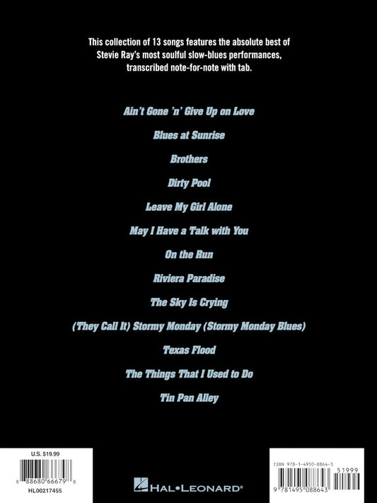 Stevie Ray Vaughan Plays Slow Blues Guitar Tab RV