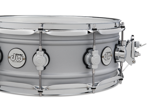 DW Design Series 5.5"x14" Matte Aluminium Snare Drum
