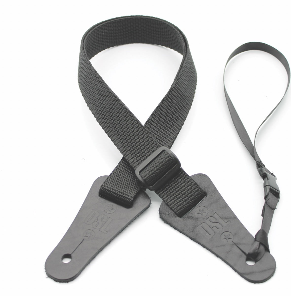 DSL 25UKPOLY Series Ukulele Weaving Strap in Black