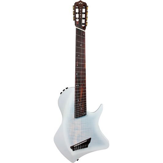 Cordoba Abasi Stage 7 Signature 7-String Acoustic Electric Guitar in White Burst
