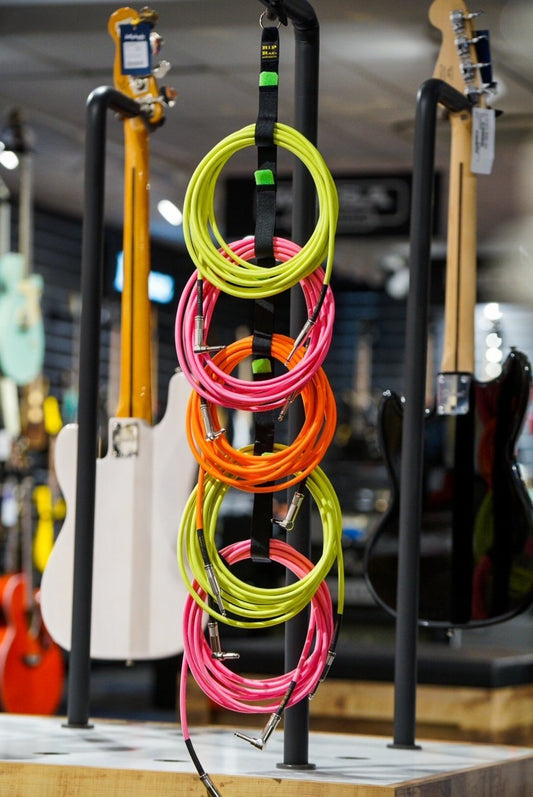 RiP RAC Lead Rack Velcro Cable Storage System YELLOW 6 x 100mm TABS