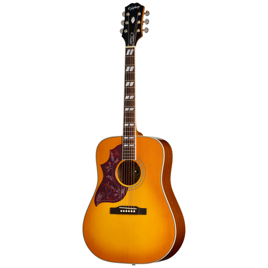 Epiphone Hummingbird Studio Left Handed Acoustic Guitar in Heritage Cherry Sunburst