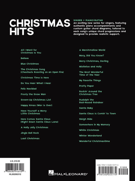 Christmas Hits Vocal Sheet Music PVG