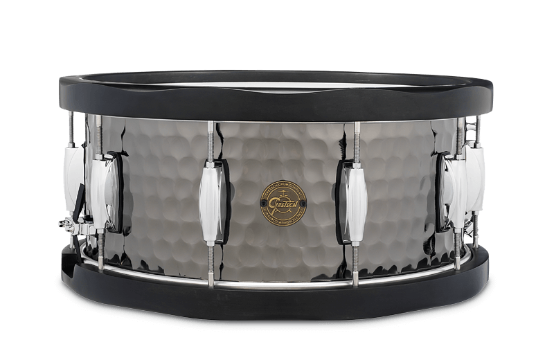 Gretsch Full Range Series 6.5 x 14" Wood Hoop Hammered Black Steel Snare Drum