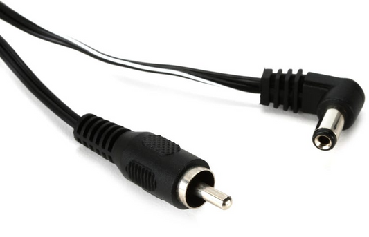 CIOKS 1030 Type 1 5,5 & 2,1mm Centre Negative DC Plug L Shape 30cm In Black