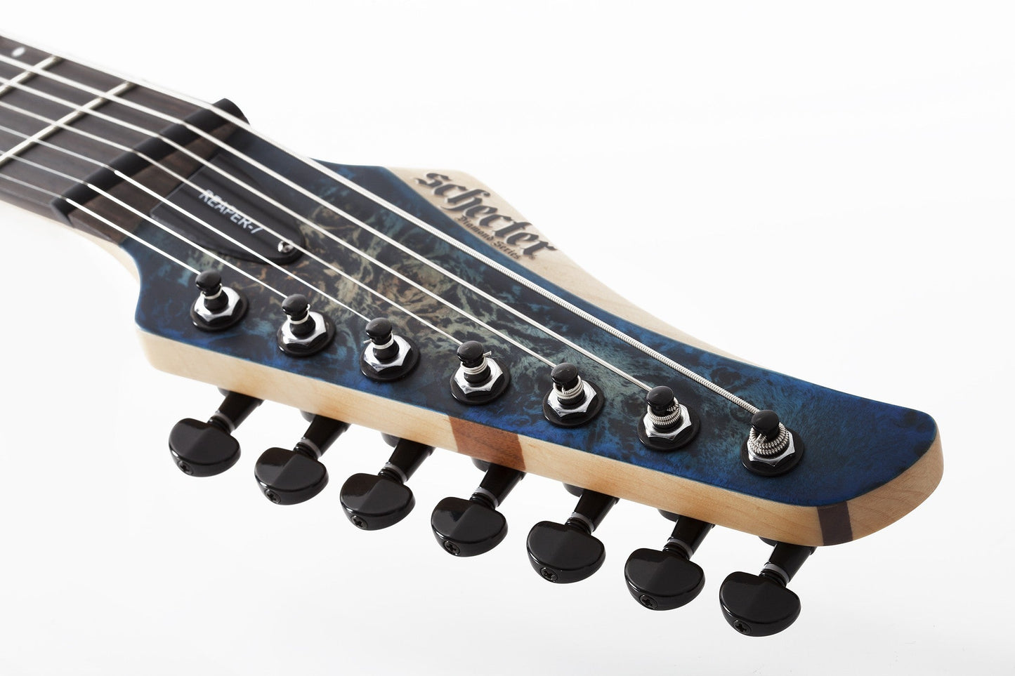 Schecter Reaper 7 Multiscale 7 string in Satin Sky Burst