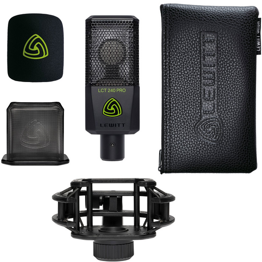 Lewitt LCT 240 Pro Vocal Set Condenser Mic With Shock Mount, Pop Filter, Windscreen & Carry Bag