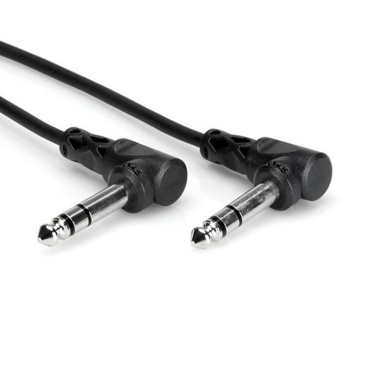 Hosa CSS110RR Balanced Interconnect Cable, Right Angle 1/4 inch TRS to Same, 10 FT / 3M