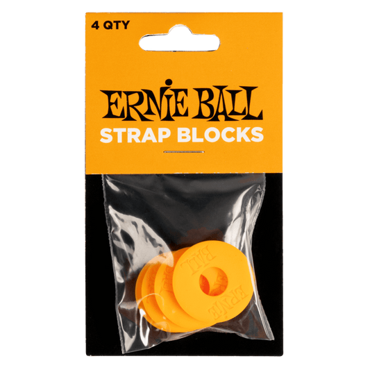 Ernie Ball Strap Blocks 4pk in Orange