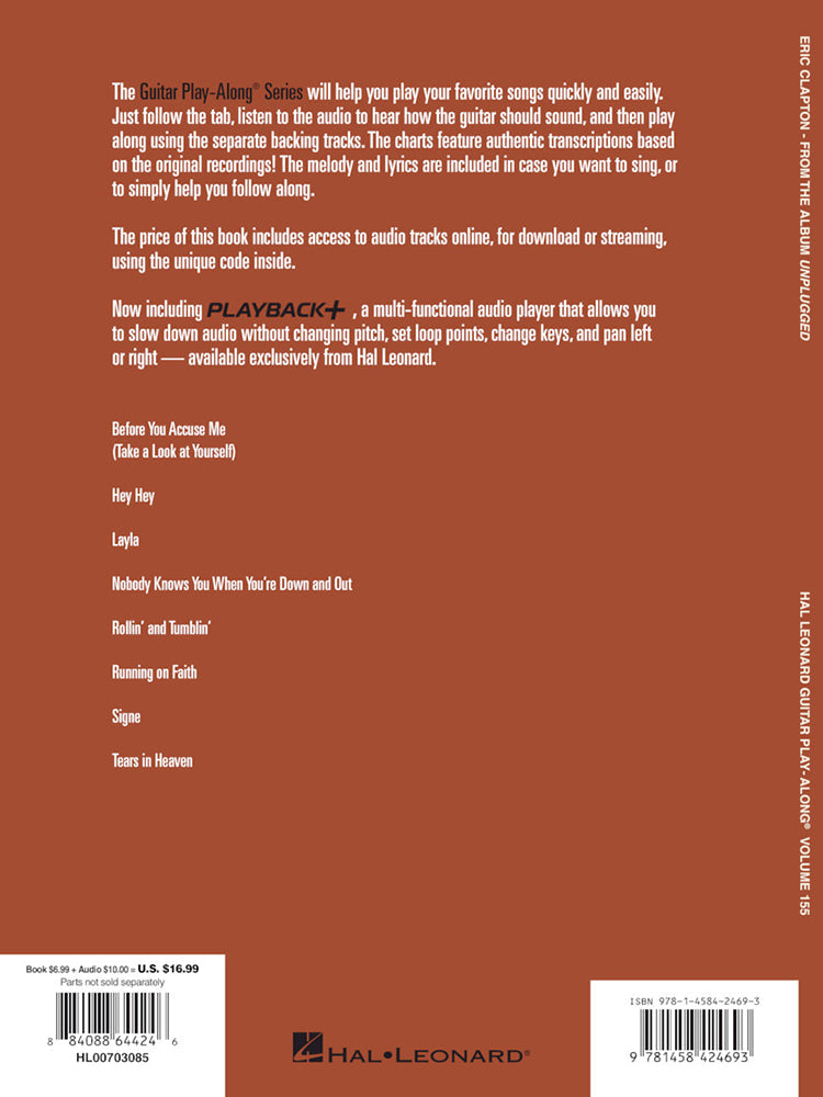Eric Clapton From The Album Unplugged Guitar Playalong Volume 155 BK/OLA