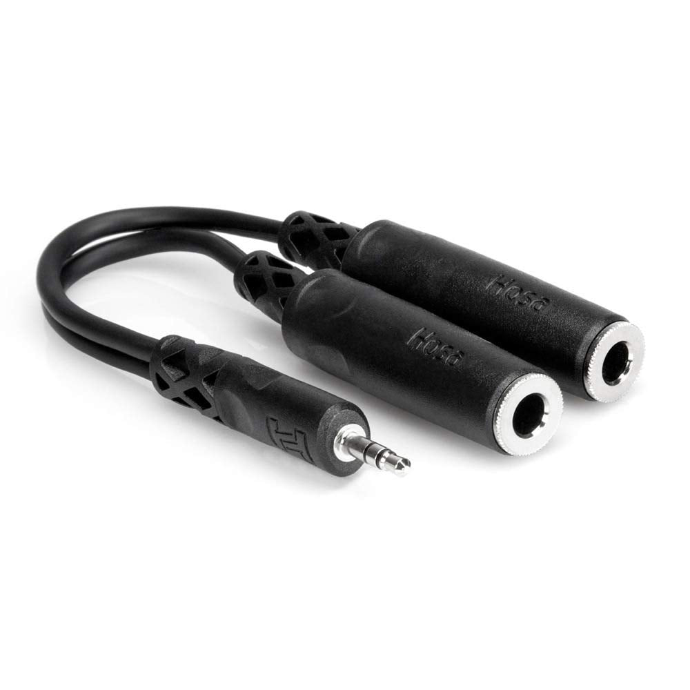 Hosa YMP233 3.5 mm TRS to Dual 1/4" TRSF Y Cable