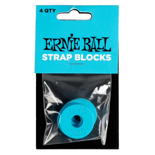 Ernie Ball Strap Blocks 4pk in Blue