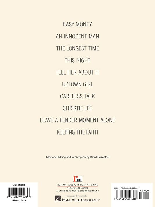 Billy Joel An Innocent Man Additional Editing and Transcription by David Rosenthal PVG