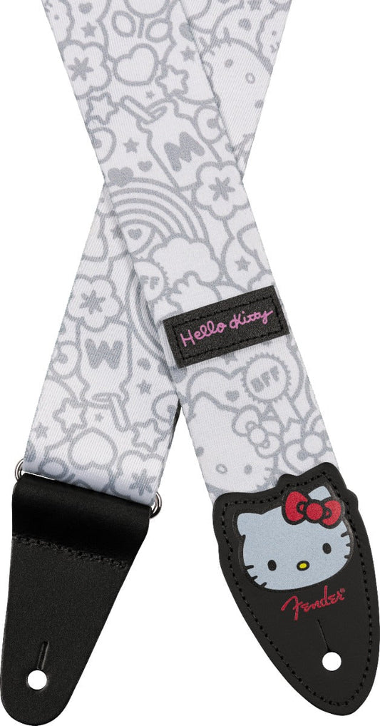 Fender x Hello Kitty White Poly Strap in White