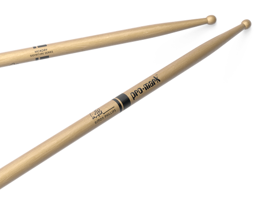 Promark Simon Phillips Lacquered Hickory Wood Tip Drumsticks