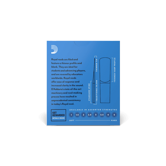 Royal By D'Addario Strength 3.0 10 Pack Alto Saxophone Reeds