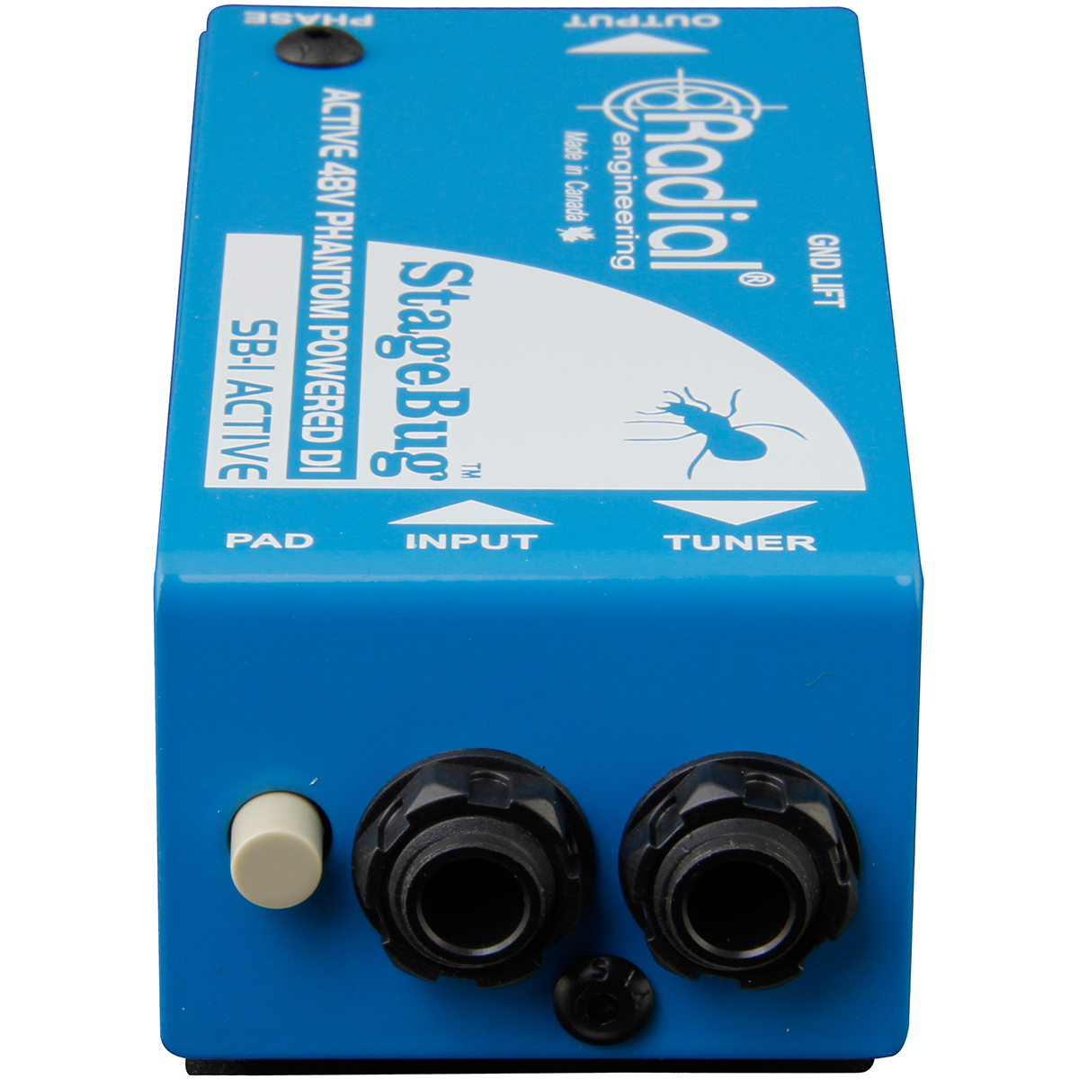 Radial StageBug SB-1 1-channel Active Instrument Direct Box 48V Phantom Powered